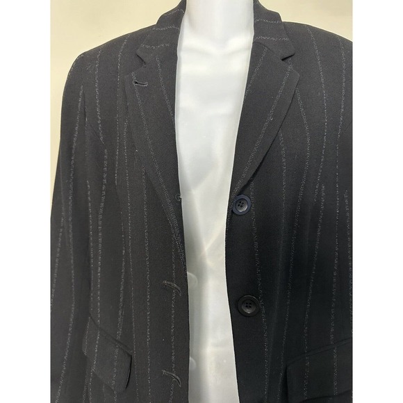 Philippe Adec Paris Bergdorf Striped Blazer Jacket~ 97%wool~US 8 / 40 - Picture 5 of 6